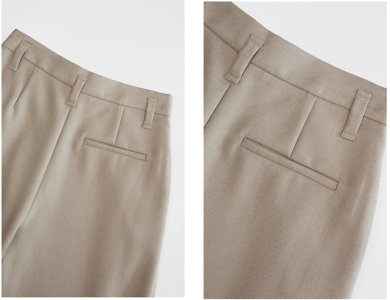 Shamoka Wool Camel Wide-Leg Curved Pants