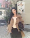 Korean Style Khaki Trench Coat