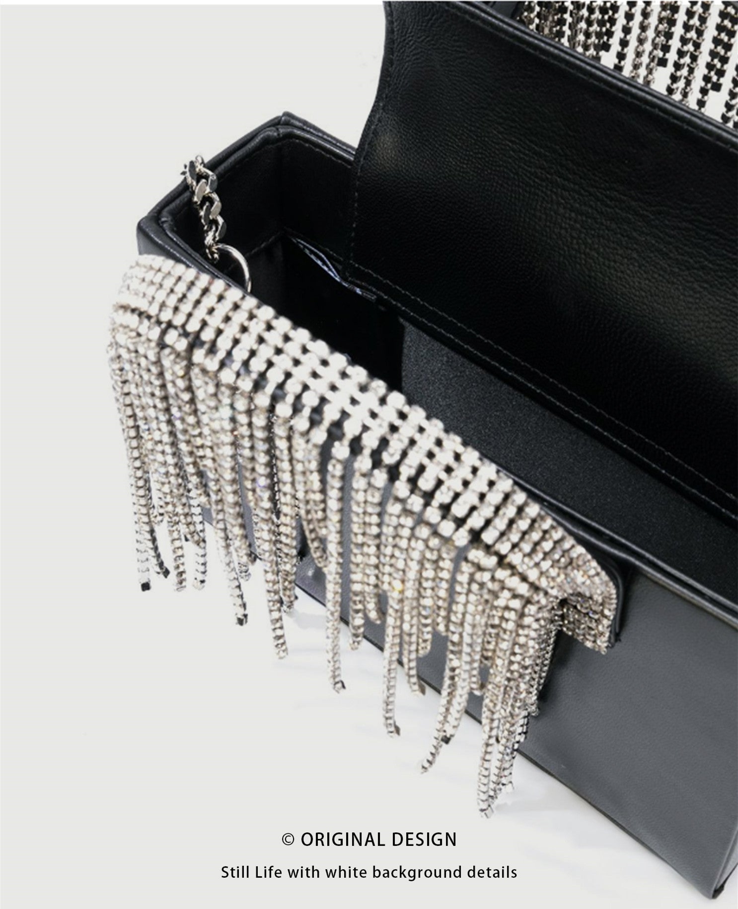 KARA MIDI FRINGE Crystal Tassel Bag