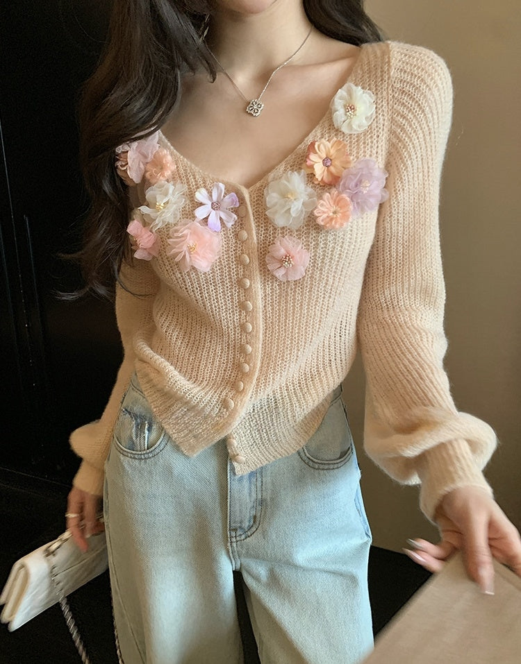 SANDRO MADGE Soft Lantern Sleeve Knit Sweater