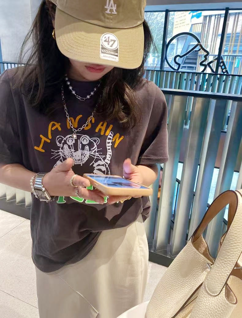 Korean Streetwear Brand IUNN IUNN Cotton Casual Tee