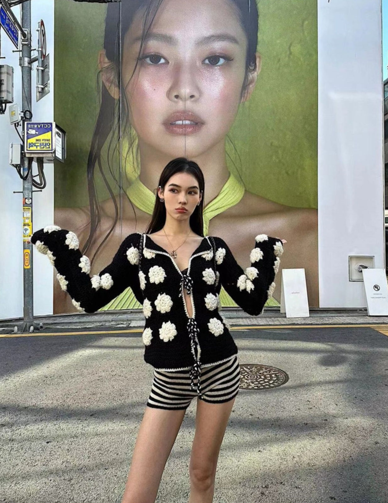 Luxurious Wool Cutout Knit Cardigan