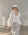 Korean-Style Lightweight Embroidered Sun Cardigan