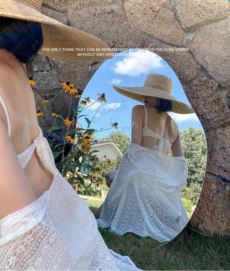 One-Piece Lace Swimsuit + Smock