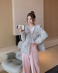 Deluxe Tweed Jacket in Blush Tones
