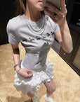 MARKGONG Jennie Style Pearl Dachshund Fitted Tee