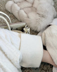 FF Textured Fleece-Lined Mink Wool Pants for Fall/Winter