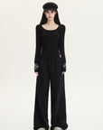 Dark Aesthetic Fleece-Lined Chrome Hearts-Inspired Set