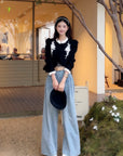 Textured Knit Embroidered Cropped Top