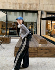 American-Style Striped Eco Cotton Drawstring Lounge Pants