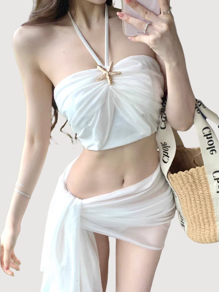 Fairy-Style Alluring 3-Piece Swimsuit Set