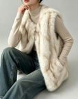 Fox Fur Gradient Vest