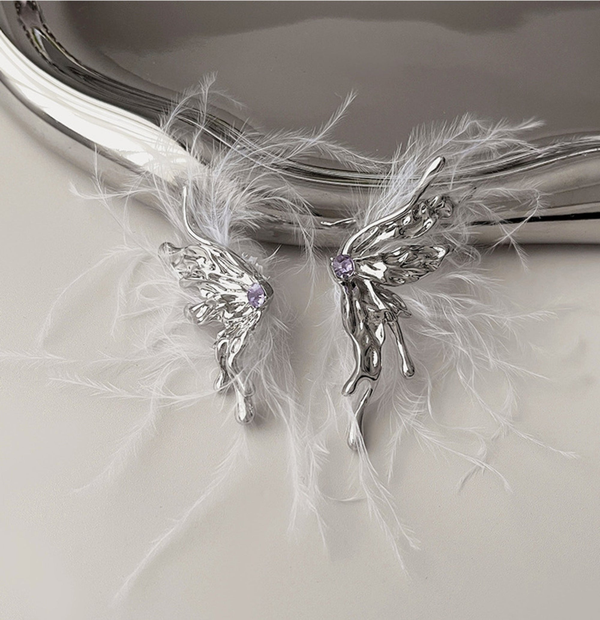 Unique Design Butterfly Feather Ear Cuff