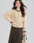 French Cottagecore Thick Knit Cardigan