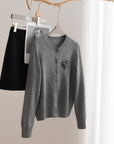 Luxurious Heart Mo&Co Classic Wool Cardigan