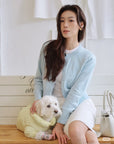 Lake Blue 100% Wool Cardigan