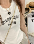 Embroidered Letter Vest