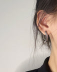 Dark Aesthetic Snake-Shaped Rhinestone Earrings
