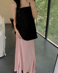 Must-Have Tie-Strap Camisole + Acetate Satin Mermaid Skirt