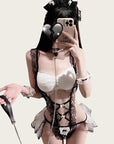 Sexy Lace Cut-Out Maid Outfit (with Stockings)