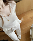 Wool Knit Layered Base Top