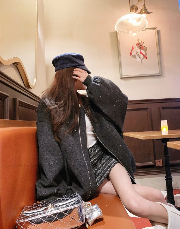Starlit Shine 90% Duck Down Oversized Bomber