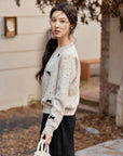 Autumn and Winter Oatmeal Knit Cardigan