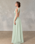 Moonlight Muse Halter Neck Backless Maxi Dress