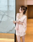 French silk loungewear with a sweet, feminine touch