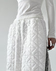 American-Style Quilted Diamond Pattern Blade-Cut Pants