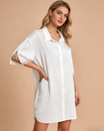 Ultra-Soft Faux Silk Shirt Nightdress