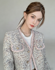 Deluxe Tweed Jacket in Blush Tones