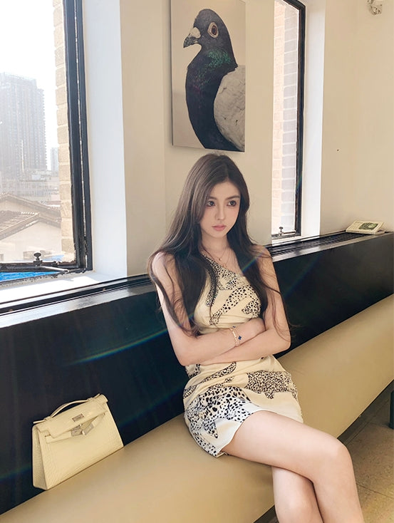 Satin Leopard Print Top