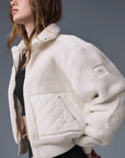Shearling Patchwork Flight Jacket