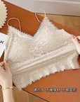 Elegant Eyelash Lace Deep V Camisole