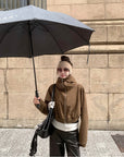 Molasses-Toned Hooded Zip-Up Sweatshirt