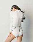Chic Surfing Sunscreen One-Piece Swimsuit