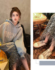 Sequin Skirt with Ostrich-Feather Trim