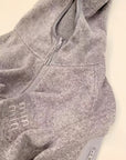 Zip-Up Knitted Hoodie with 3D Embroidered Logo