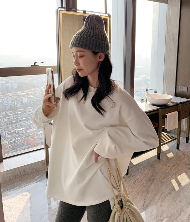 350g Fleece-Lined Thickened Korean-Style Loose Base Layer