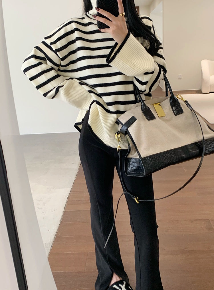 Annual Favorite Upgraded Side-Slit Black Pants