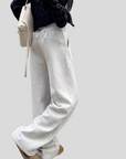 Fleece-Lined Lu’s Signature SCUBA Wide-Leg Pants