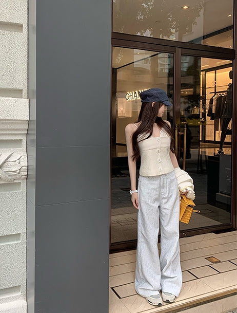 Must-Have Pants! Baby Blue Straight-Leg Floor-Length Jeans