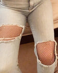 Open crotch pantyhose with drill fishing net stockings