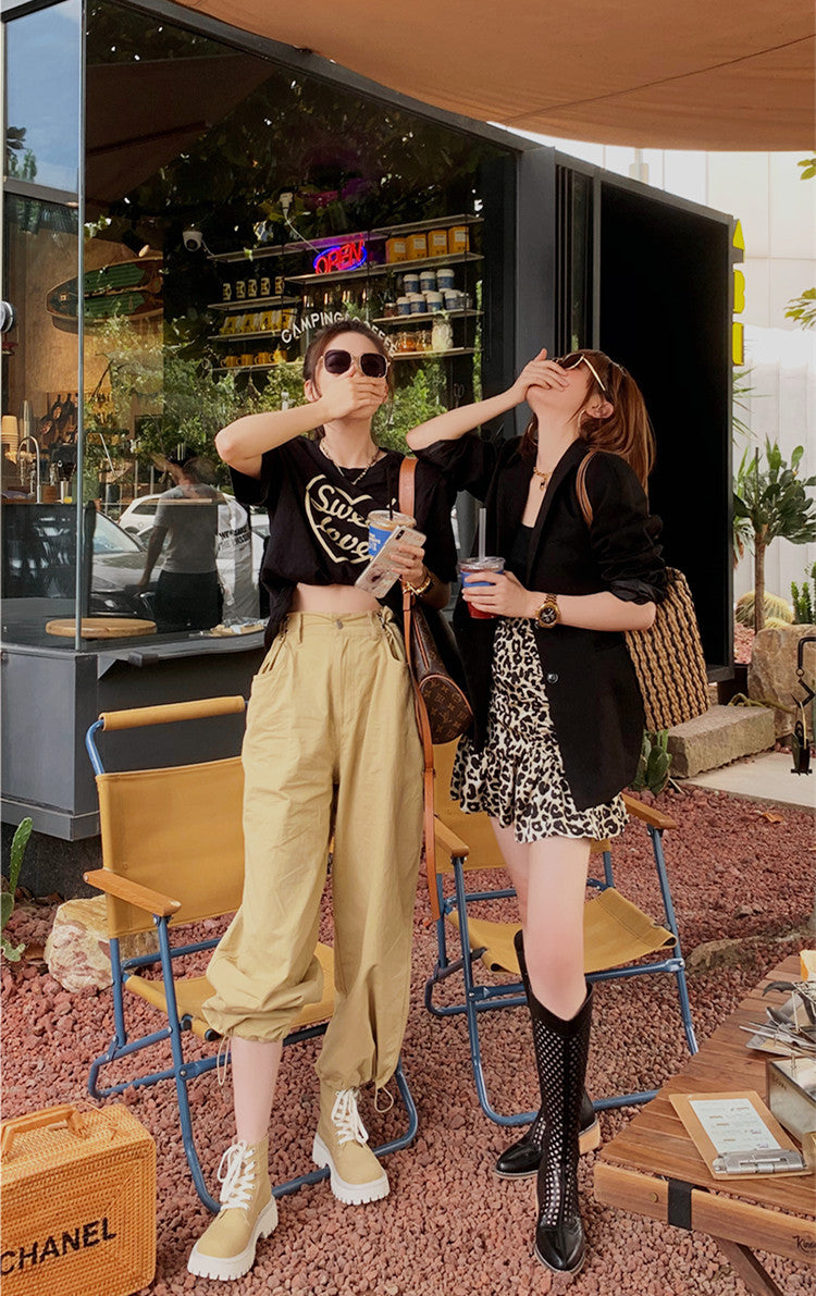 Sweet High-Waisted Leopard Print Skirt