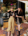 Sweet High-Waisted Leopard Print Skirt