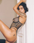 Mesh Sheer Push-Up Bodysuit