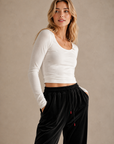 Velvet Wide Leg Pants