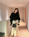 Thick Knit High-Waisted Fishtail Skirt