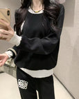 Contrast Logo Knit Set